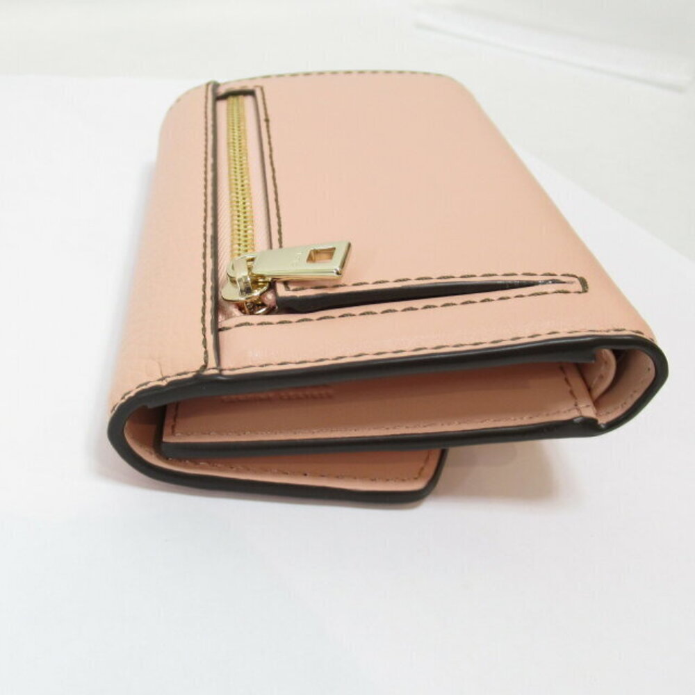 Furla Tri Fold Wallet Leather Pink Pesca View 4